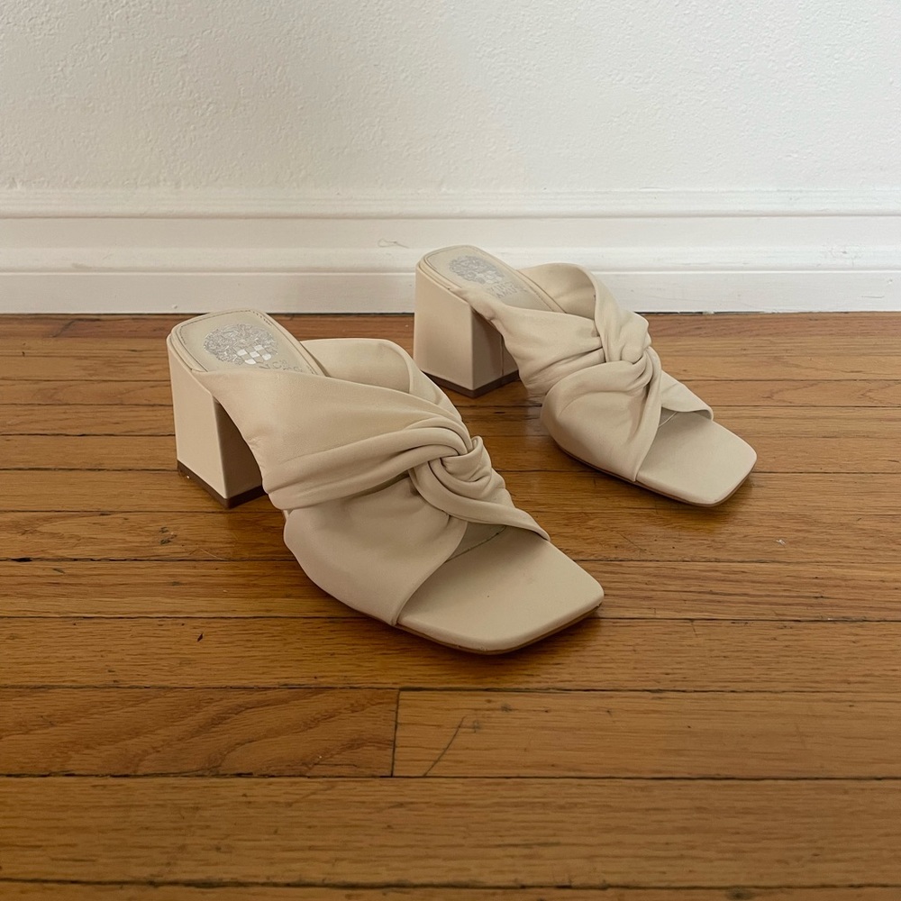 Vince Camuto twist mules